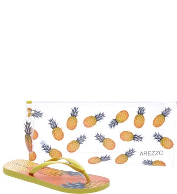 Kit Chinelo Tropicalia Abacaxi