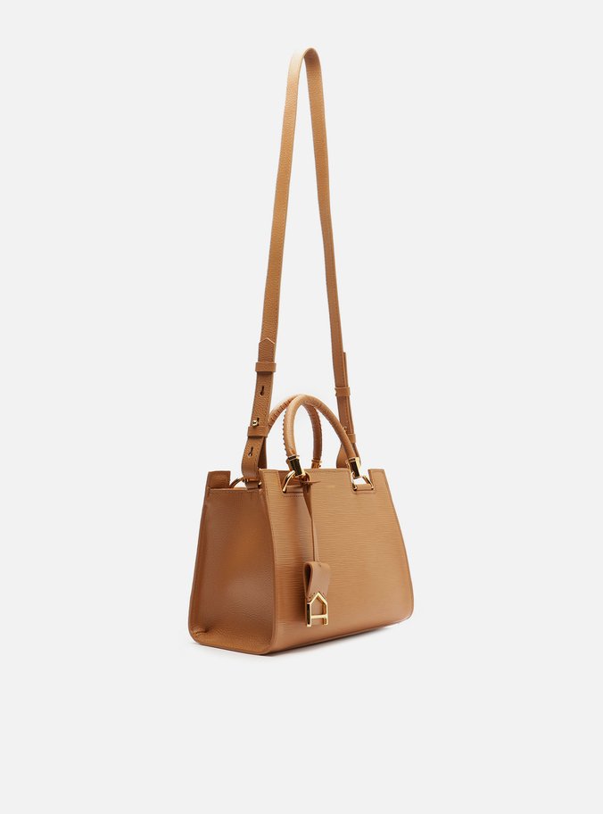 Bolsa Tote Marrom Clara Couro Abraccio Média
