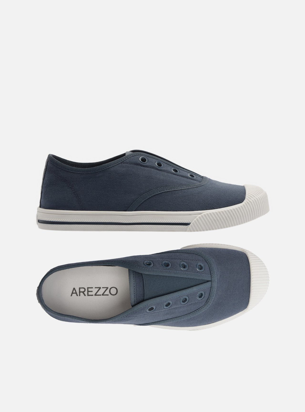 Tênis Slip On Azul Lona Elástico — foto 5