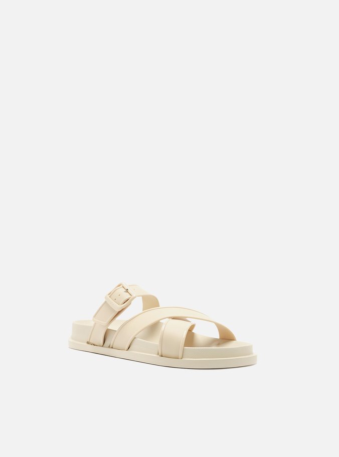 Sandália Papete Off-White Fivela Lara Brizza