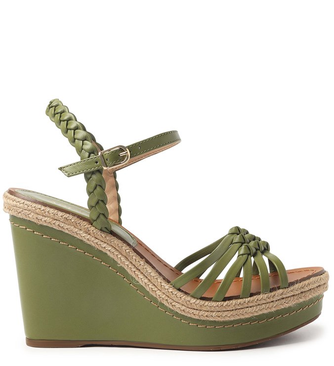 sandalia verde arezzo