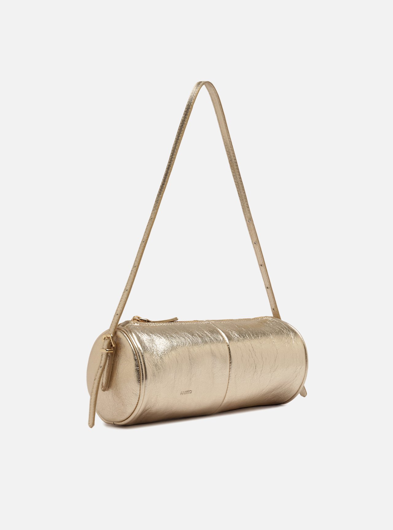 Bolsa Shoulder Dourada Couro Média — foto 5