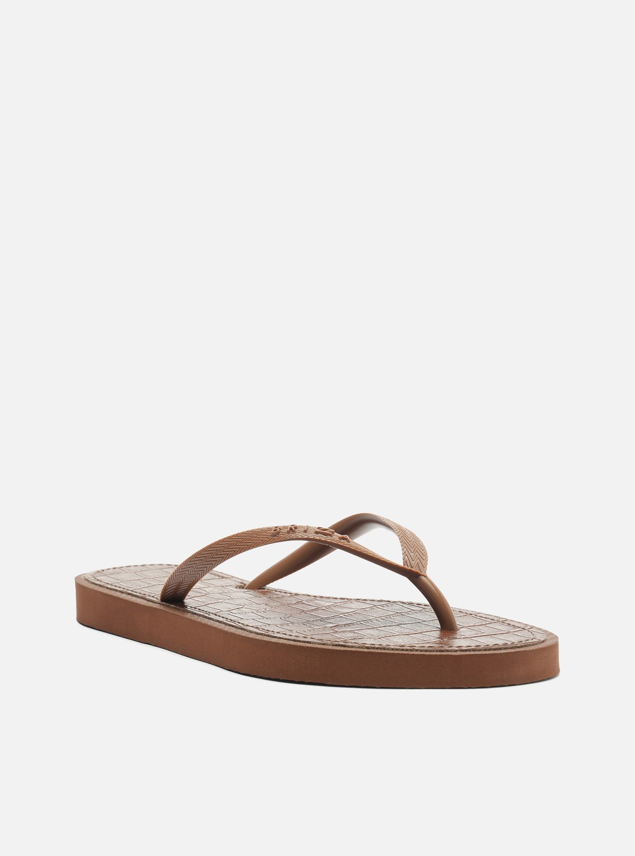 Kit Chinelo de Dedo Marrom Croco e Bag — foto 2