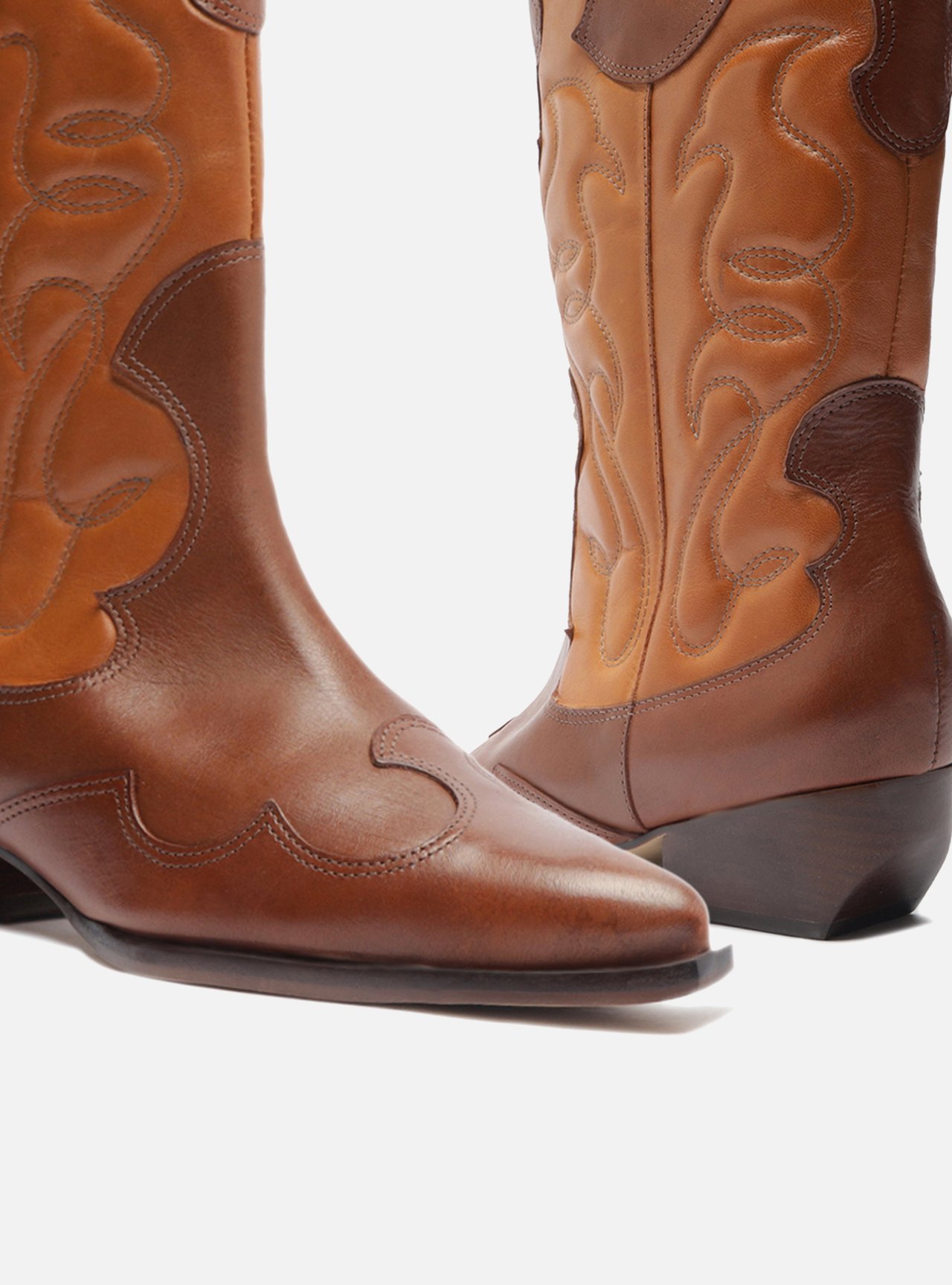 Bota western marrom sales
