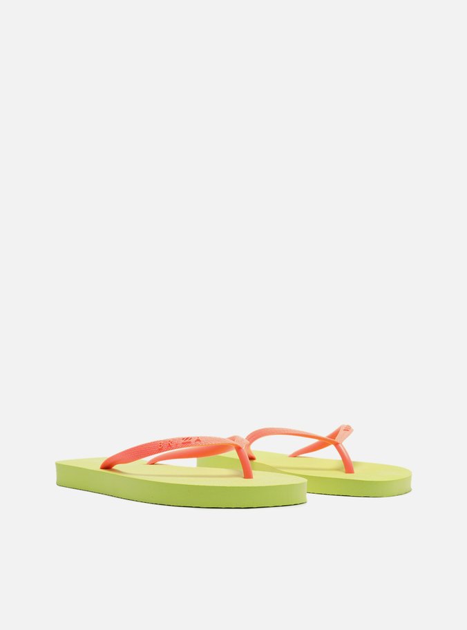 Chinelo de Dedo Multicolorido Tiras Laranja Essential Brizza