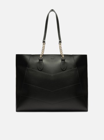 Bolsa Shopping Preta Grande Costuras