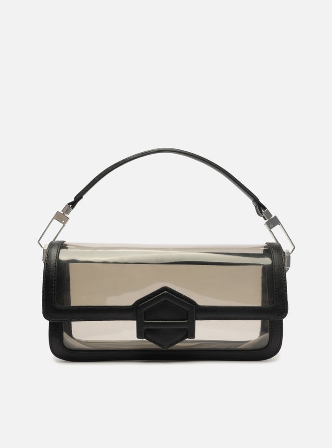 Bolsa Tiracolo Preta Vinil Média