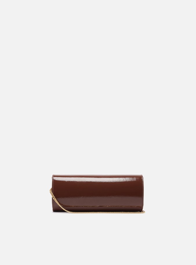Bolsa Tiracolo Marrom Couro Pequena Alongada