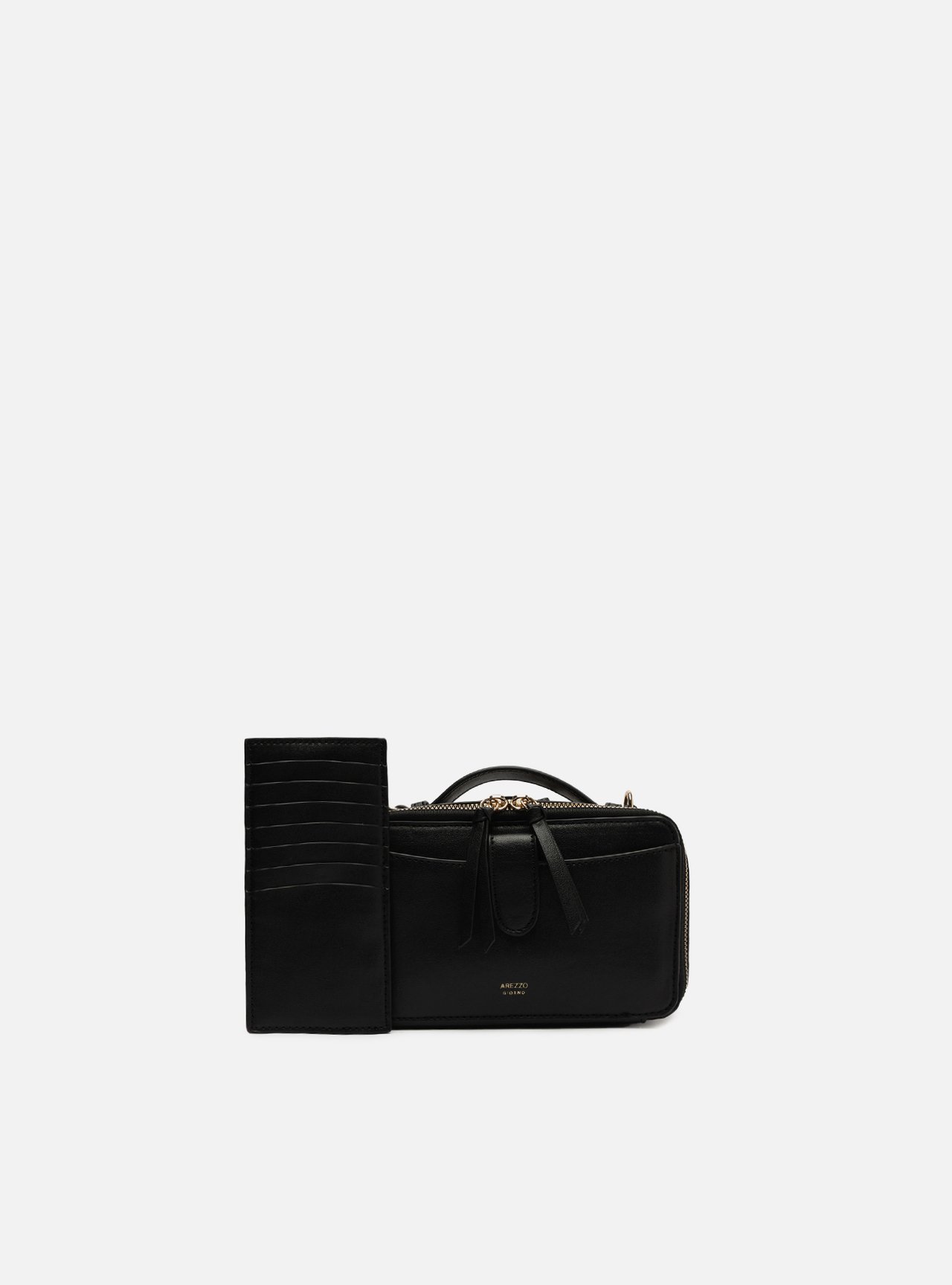 Bolsa Tiracolo Preta Pequena Bolso Duplo — foto 7
