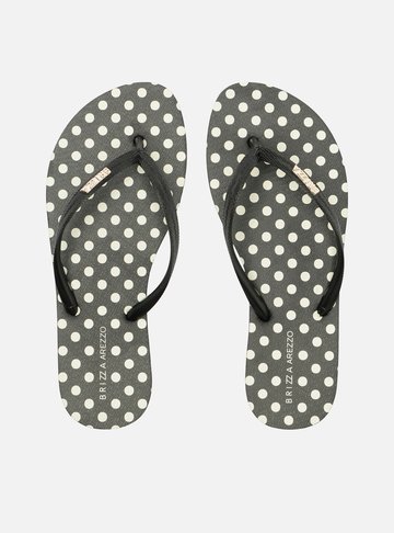 Arezzo — Chinelo de Dedo Preto Poá Brizza