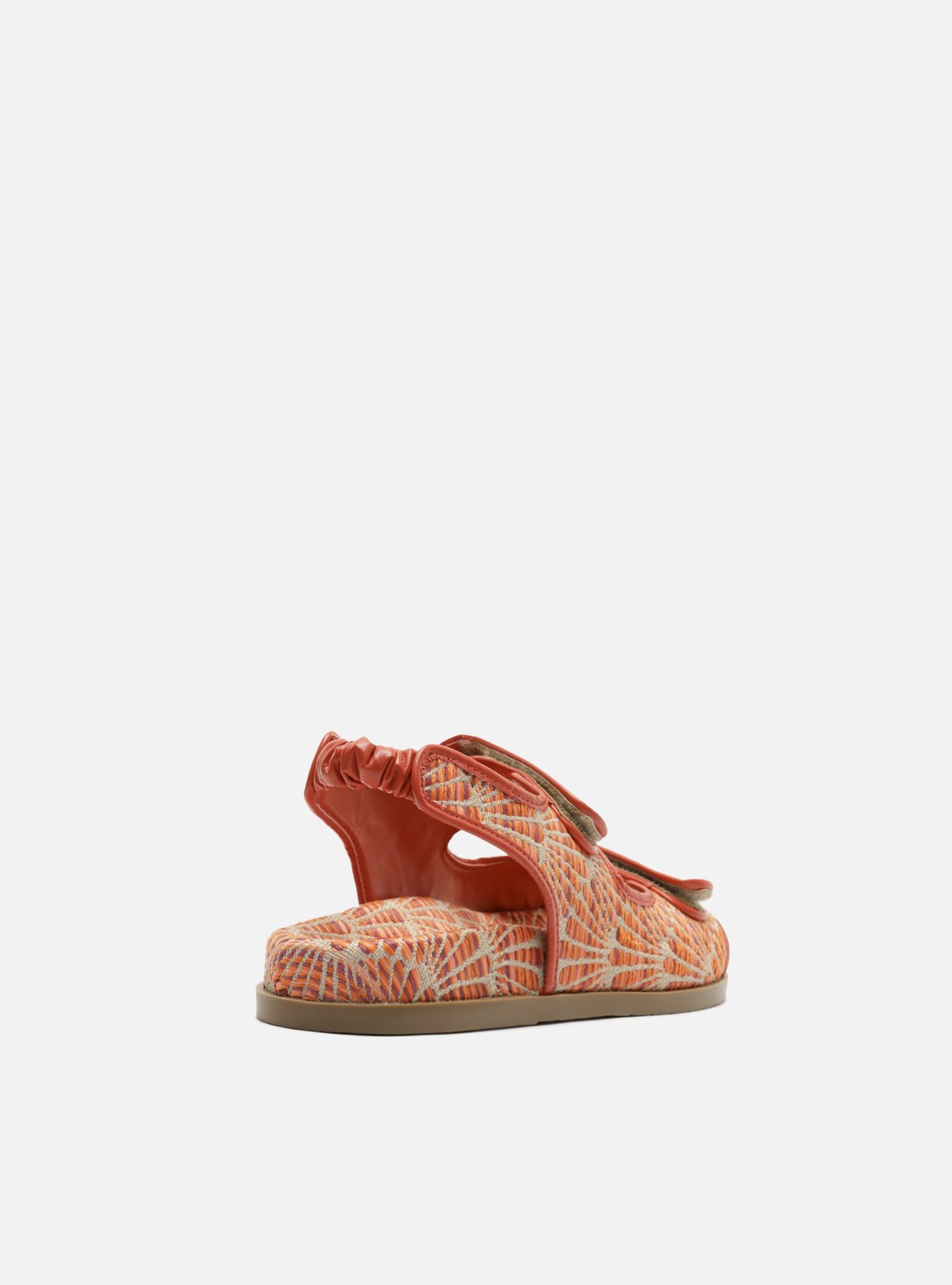 Sandália Papete Laranja Palha Flatform — foto 3
