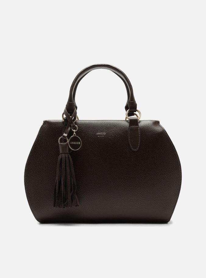 Bolsa Tote Marrom Grande Bag Charm Duplo