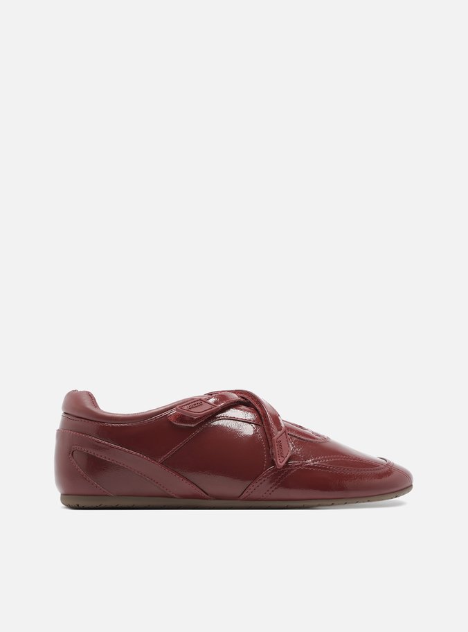 Tênis Slip On Vermelho Verniz Tiras Velcro