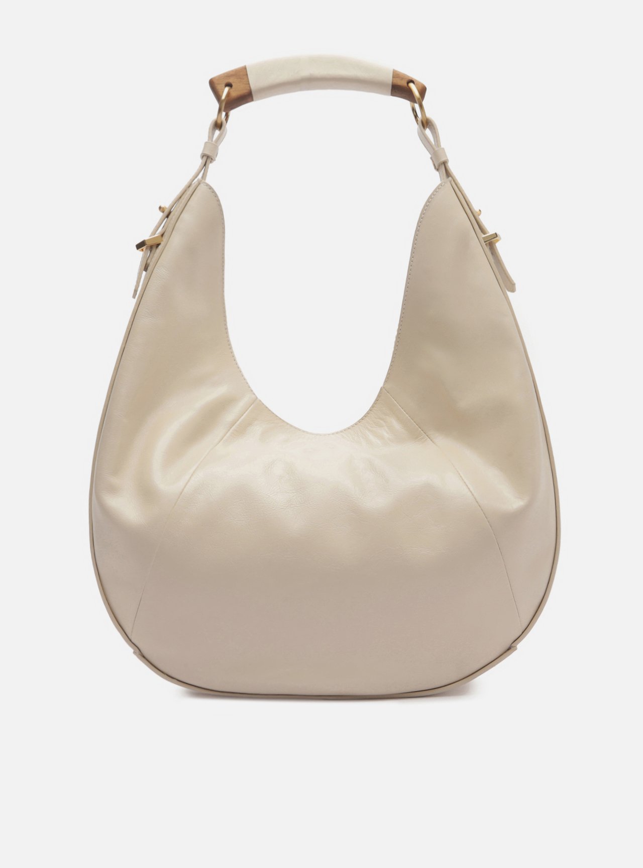 Bolsa Hobo Off White Couro Grande Tressê — foto 3