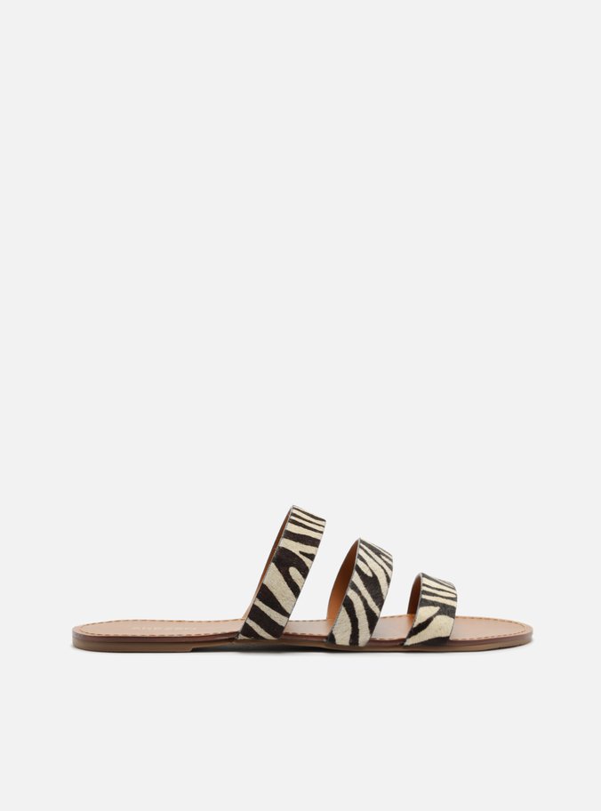 Rasteira Animal Print Flat Tiras Trio