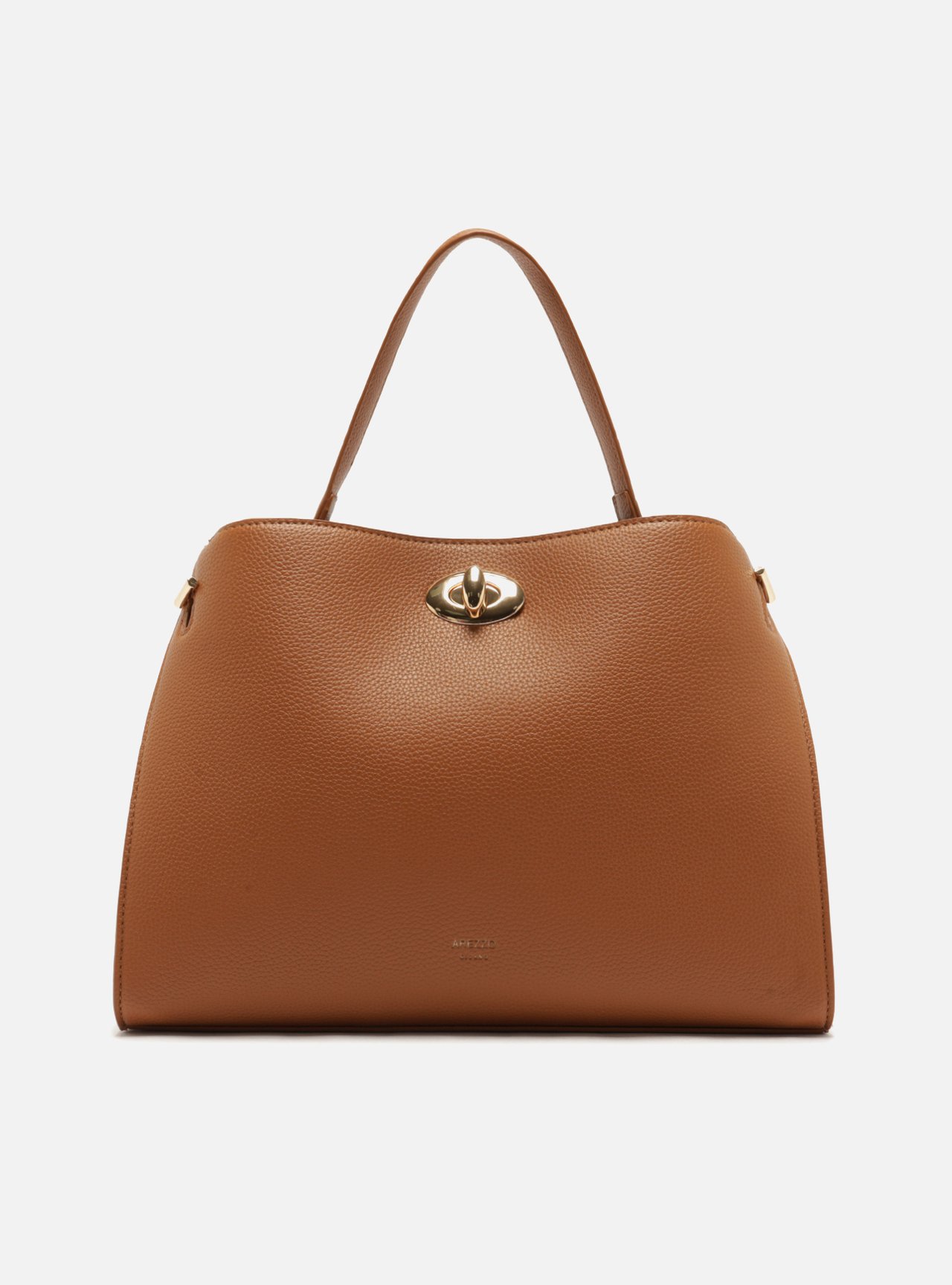 Bolsa Tote Marrom Média Alça Corrente — foto 1