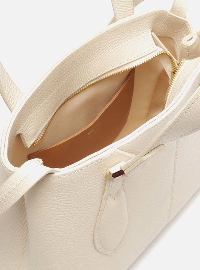 Bolsa Tote Off-White Couro Grande Recorte
