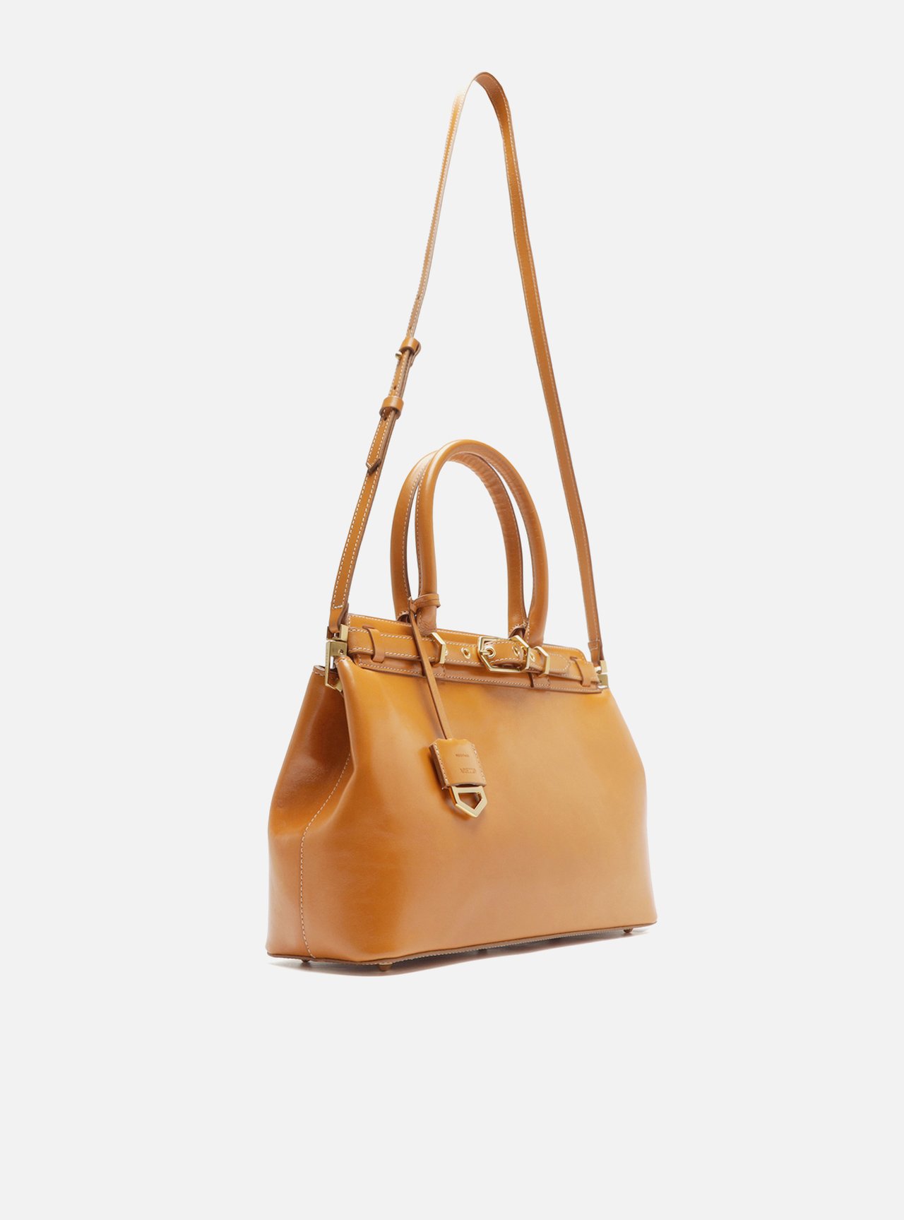 Bolsa Tote Caramelo Couro Grande Bag Charm Victória — foto 5