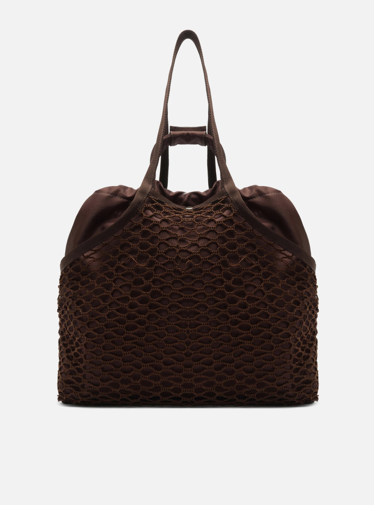 Bolsa Shopping Marrom Tela Lona Grande TIG — foto 3