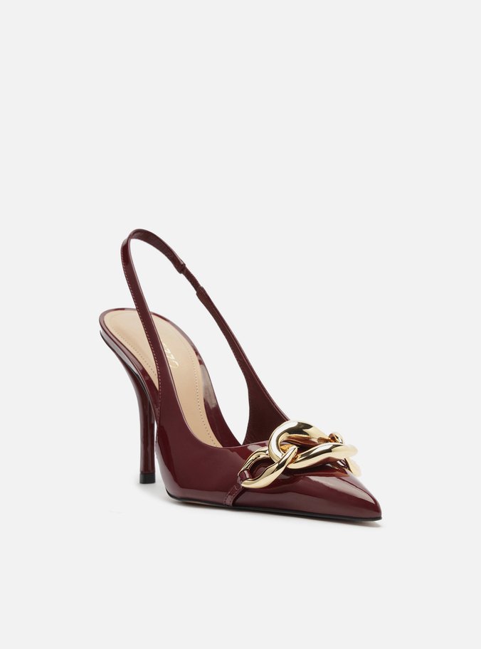 Scarpin Vermelho Salto Alto Slingback Elos