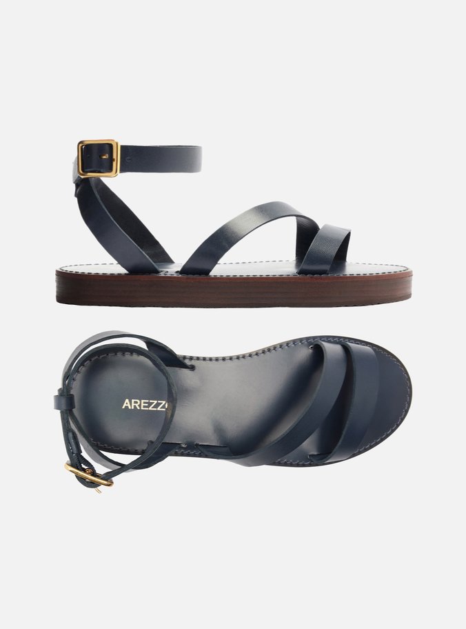 Sandália Azul Salto Flatform