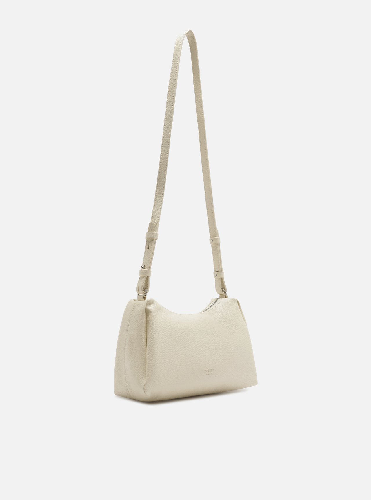 Bolsa Tiracolo Branca Granulada Metais — foto 5