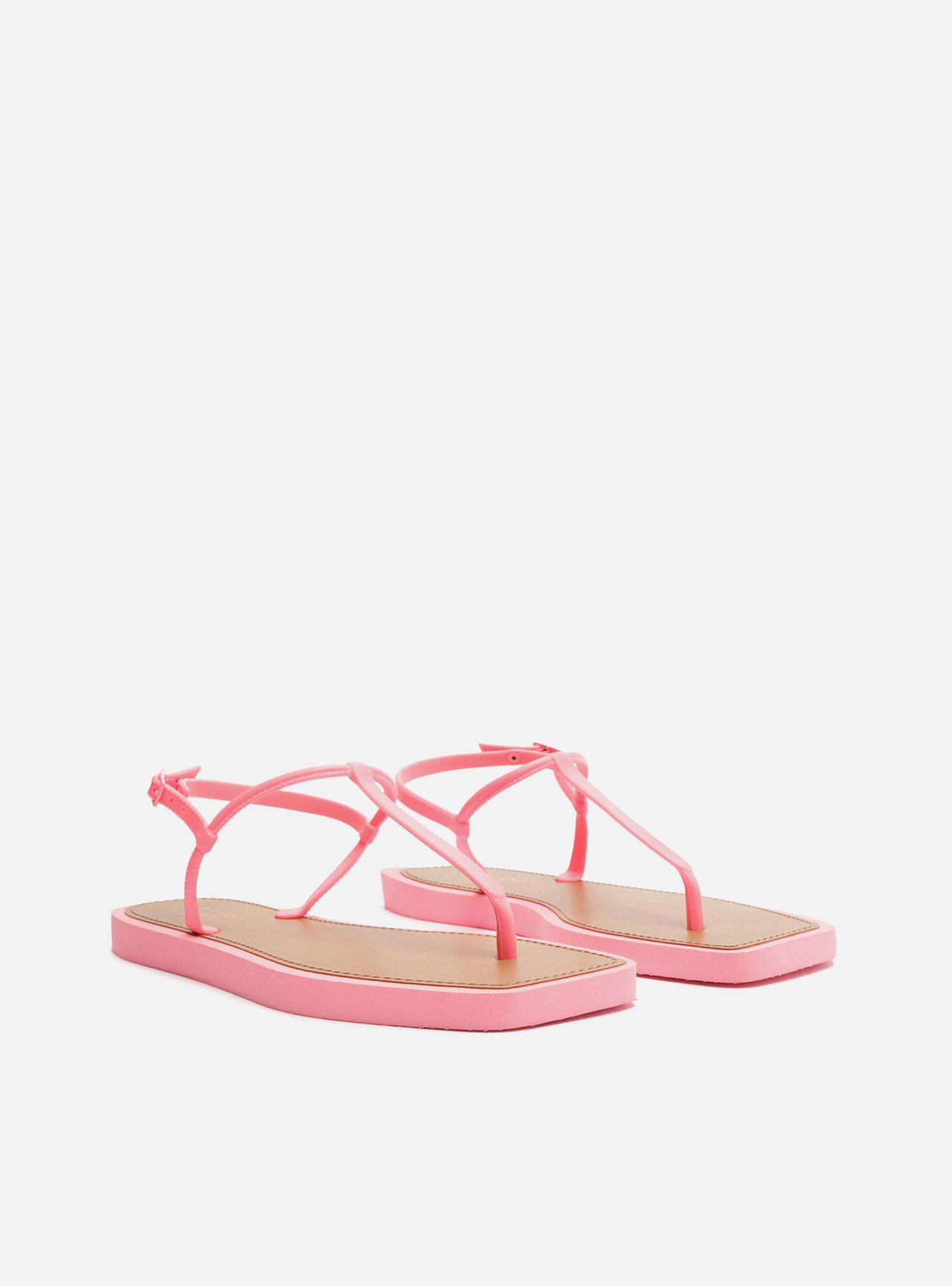 Sandália Rasteira Rosa Slim Square Brizza — foto 4