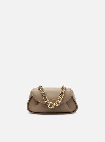 Bolsa Tiracolo Cinza Pequena Corrente