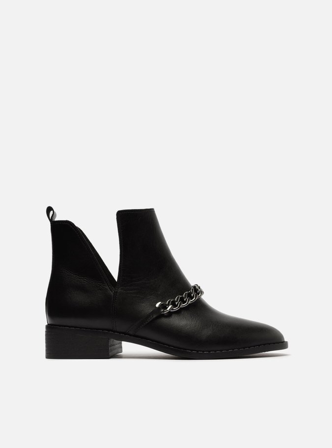 Bota Cano Curto Preta Corrente