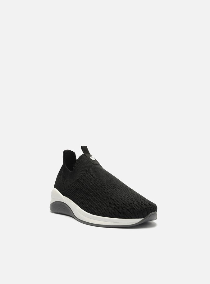 Tênis Slip On Preto Knit Studs