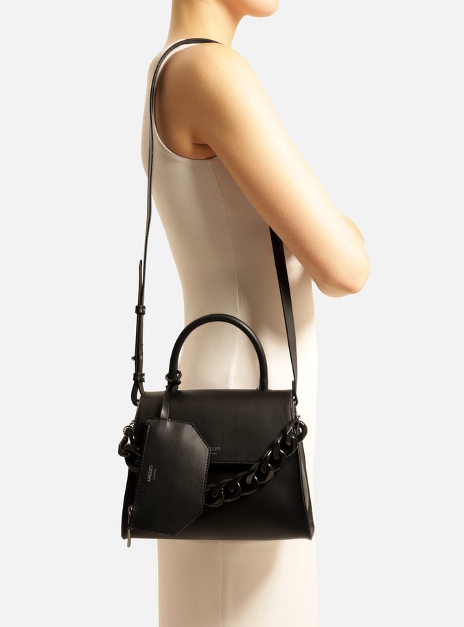 Bolsa Satchel Preta Iara Média