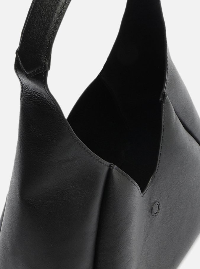 Bolsa Hobo Preta Couro Kopenhagen Grande