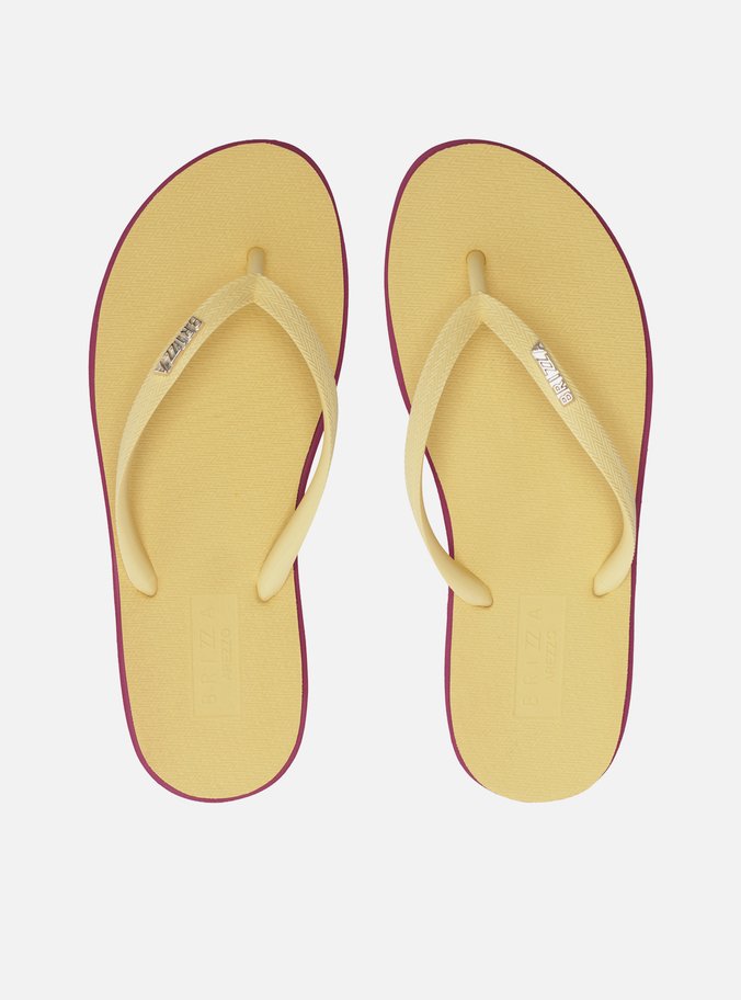 Chinelo de Dedo Bege Bicolor Brizza