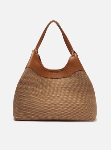 Bolsa Shopping Marrom Natural Grande