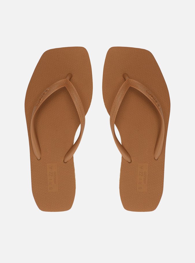 Chinelo de Dedo Marrom Básico Square Brizza