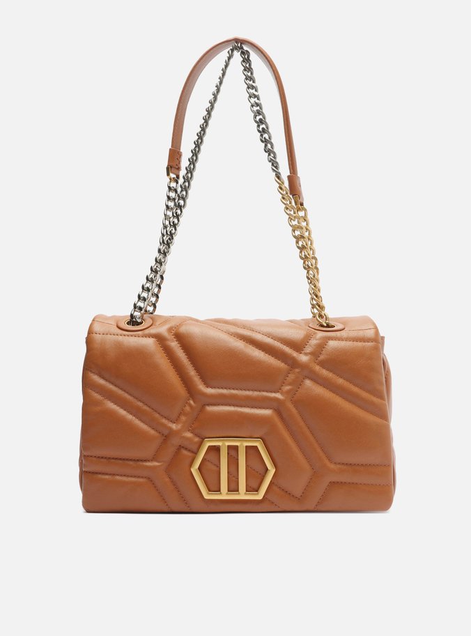 Bolsa Tiracolo Marrom Couro Emma Média Longa