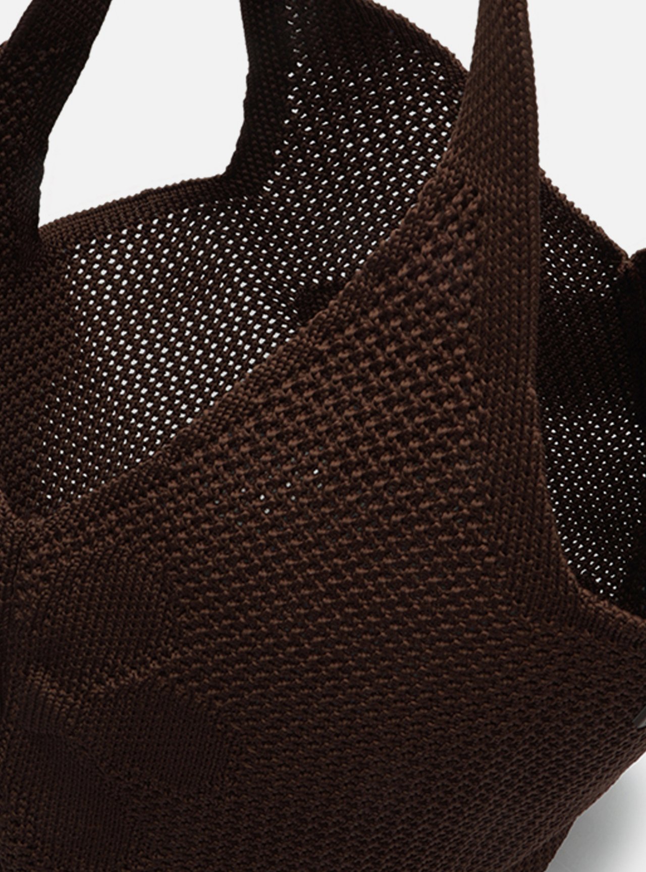Bolsa Shopping Marrom Knit Grande Brizza — foto 4
