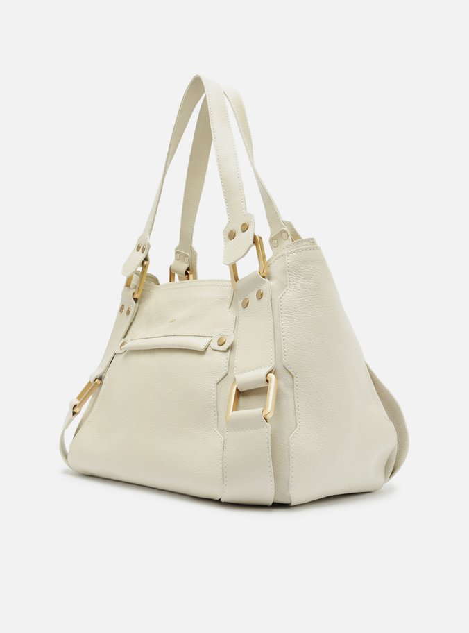 Bolsa Tote Branca Couro Gretha Grande