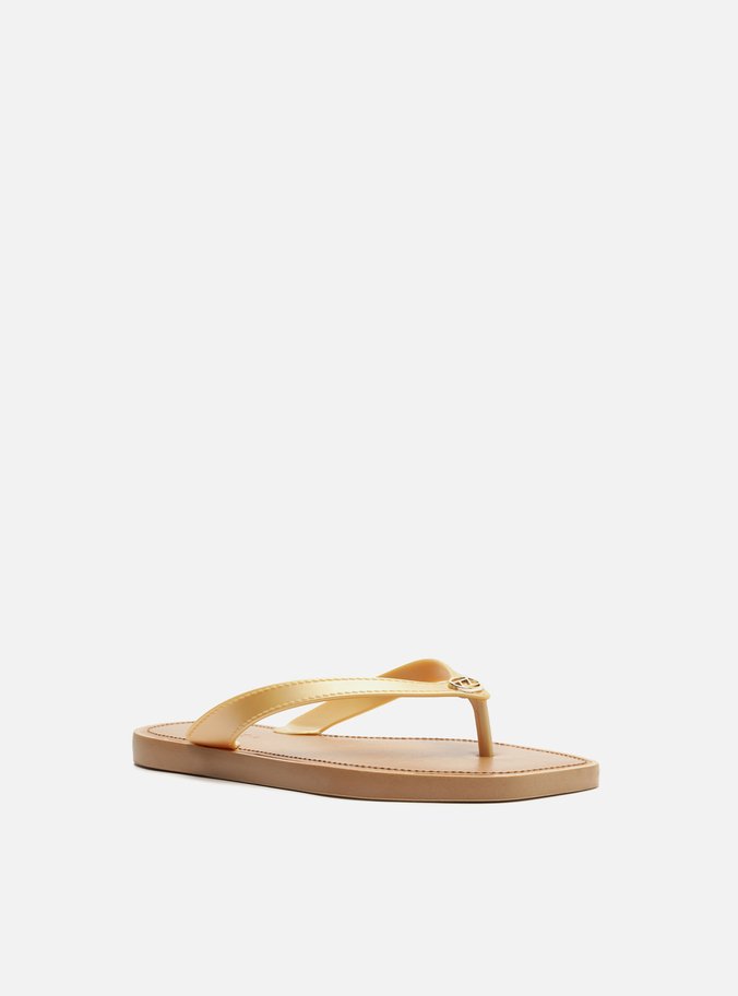 Chinelo de Dedo Dourado Tira V Brizza