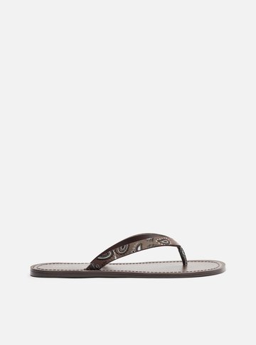Rasteira Marrom Paisley Flip Flop Livia