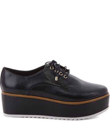 Oxford Couro  Plataforma Preto