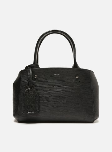 Bolsa Tiracolo Preta Couro Bella Pequena