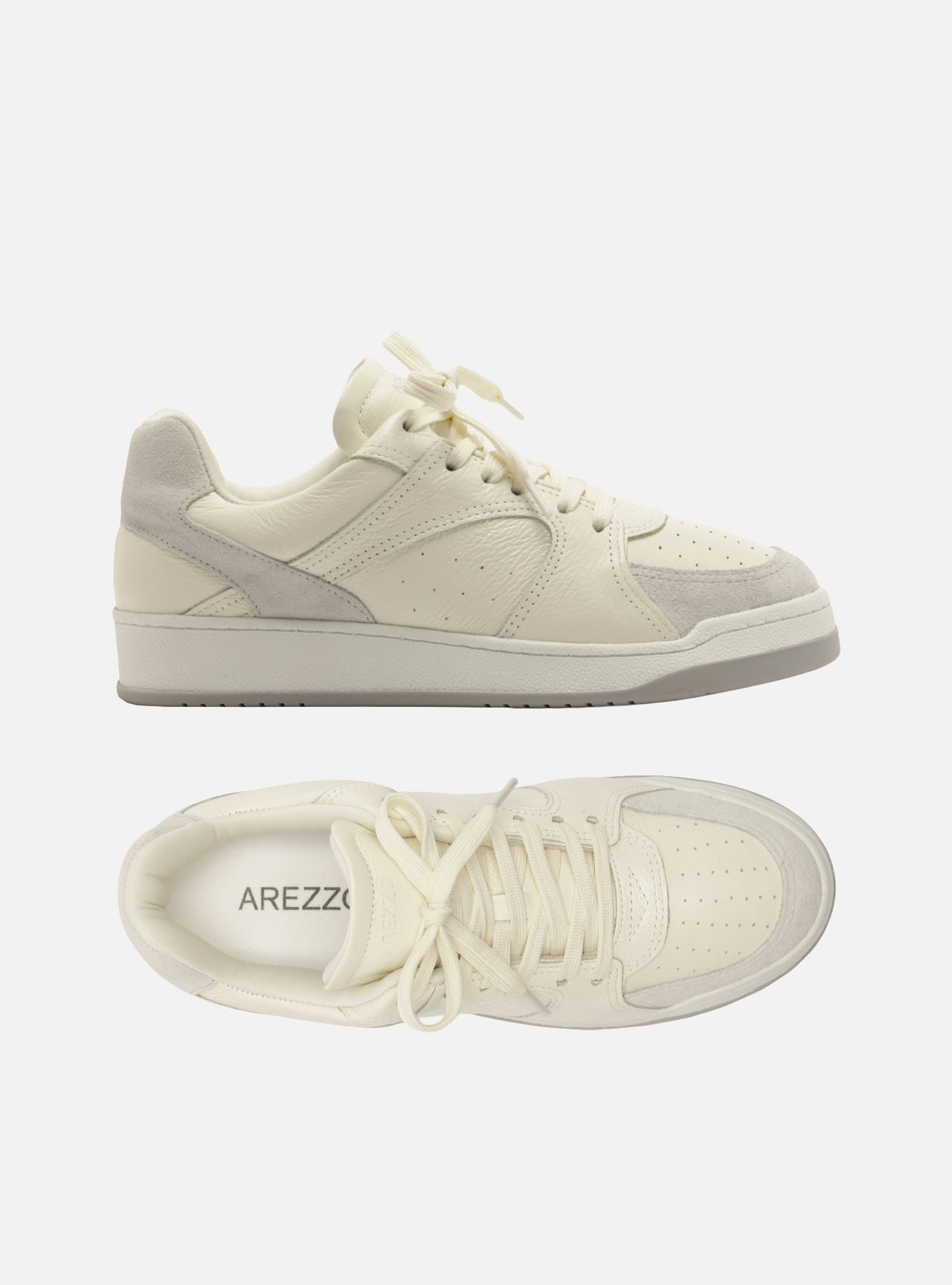 Tênis Branco Amarração Suede — foto 5