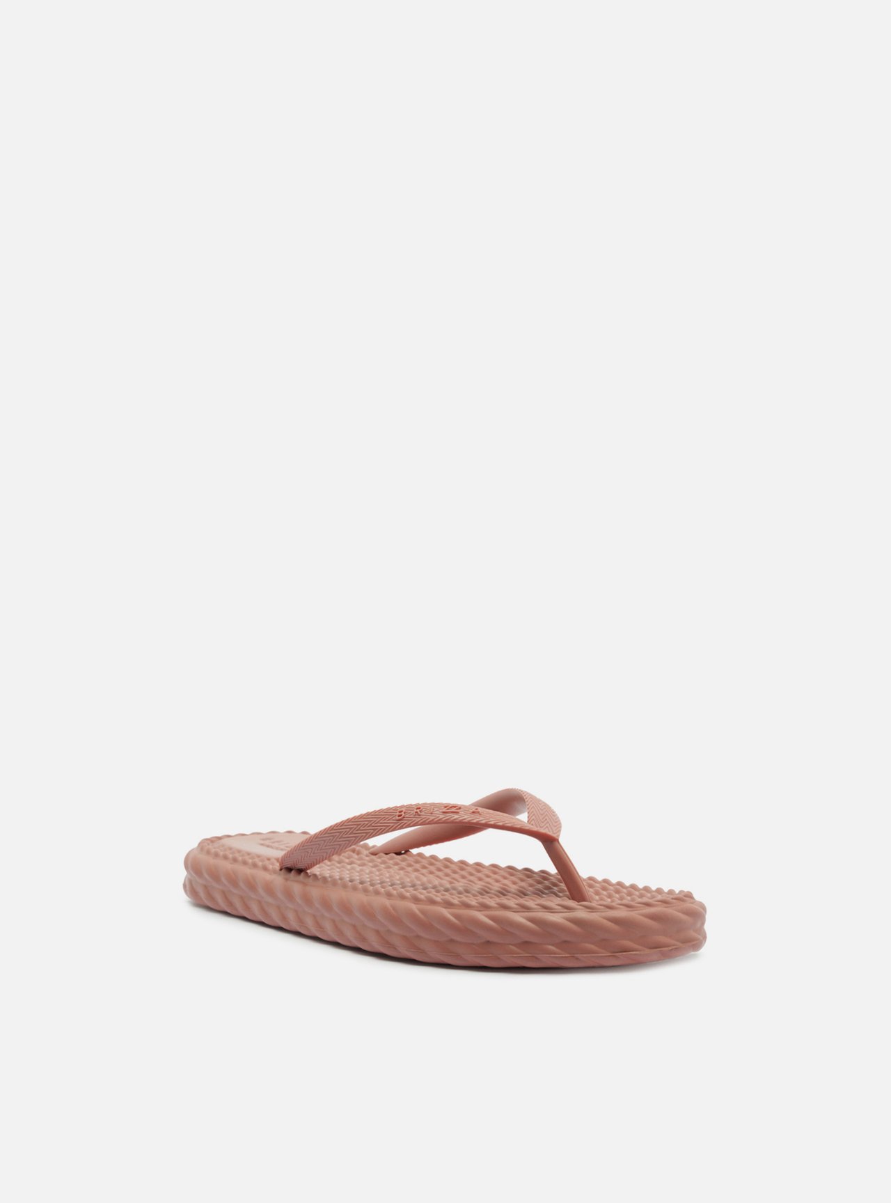 Chinelo de Dedo Nude Flatform Trançado Brizza — foto 2