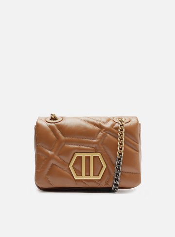 Bolsa Tiracolo Marrom Nut Couro Emma Média
