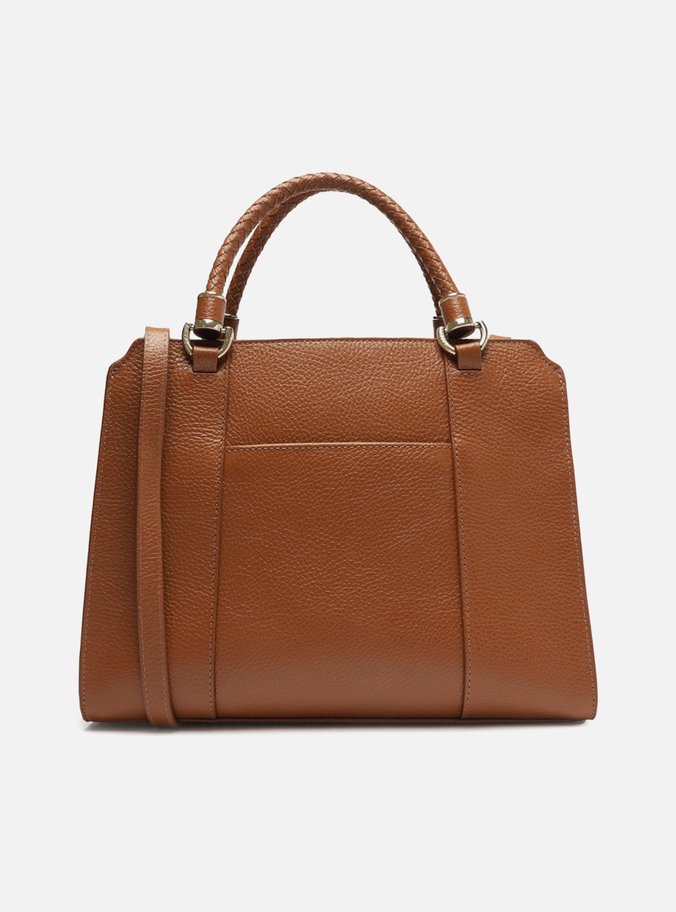 Bolsa Tote Marrom Camel Couro Piazza Grande