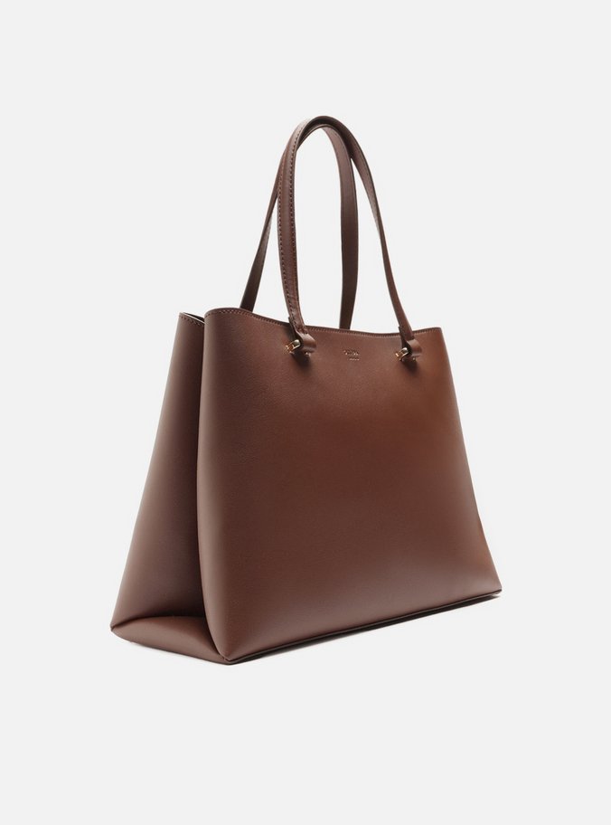 Bolsa Shopping Marrom Escura Grande Básica