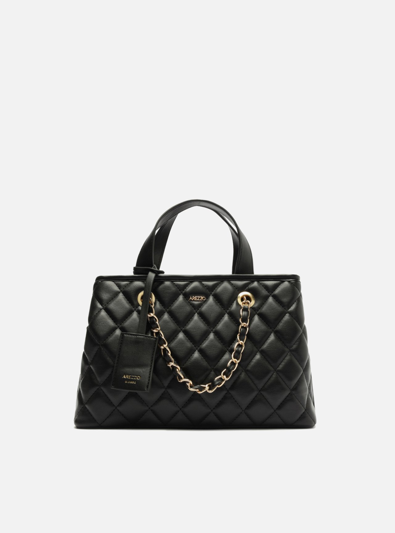 Bolsa Tote Preta Média Matelassê — foto 1