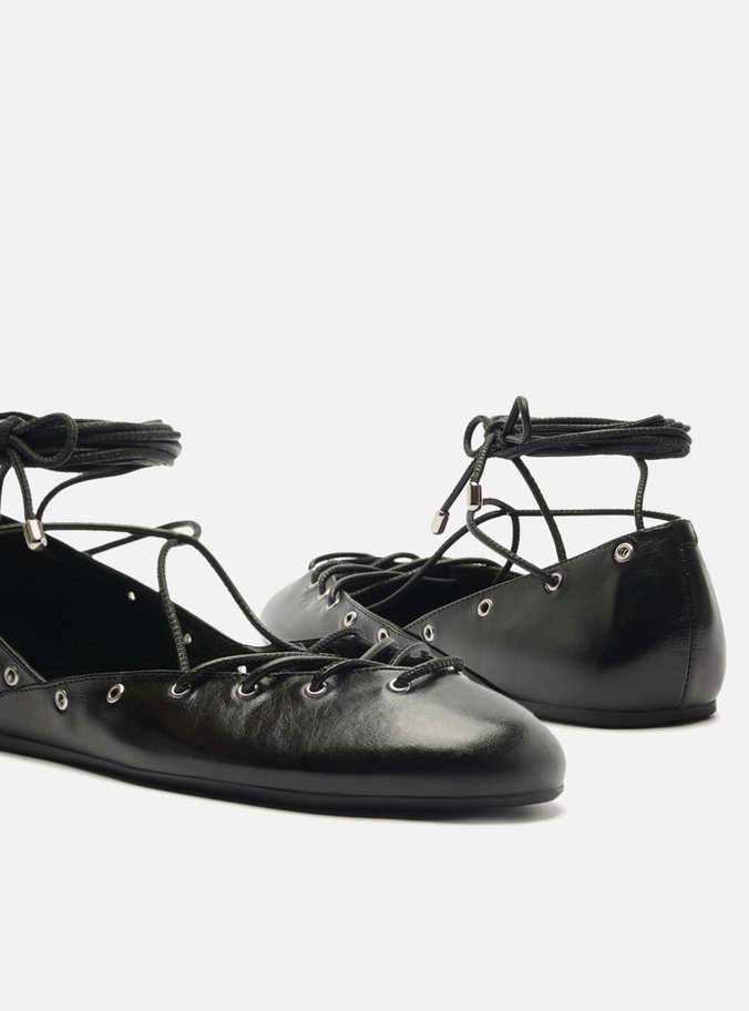Sapatilha Ballerina Preta Amarração