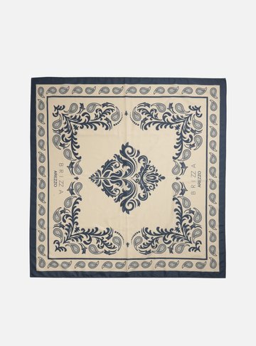 Lenço Paisley Azul Brizza